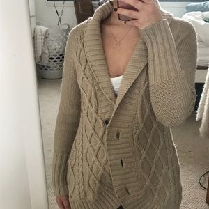 Beige knit cardigan